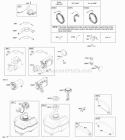 Alternator Electric Starter Fuel Supply Ignition Diagram and Parts List for 20P214-1183-E1  Briggs and Stratton Engine